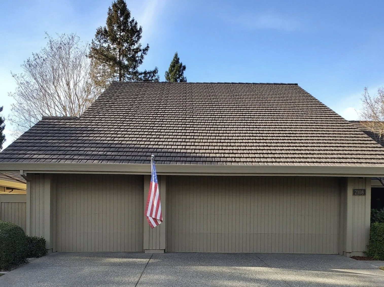 Completed garage roof replacement