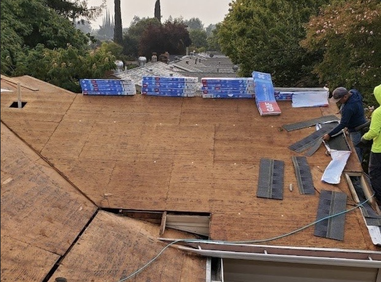 Roof replacement installation on a Sacramento home